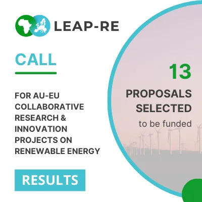13 project proposals selected for funding via LEAP-RE Call for proposals