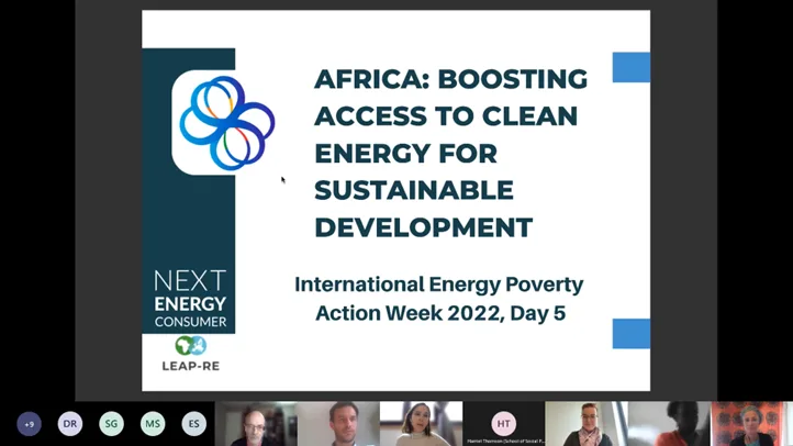 LEAP-RE participated in the Energy Poverty Action Week, with a session co-organised by EURICA (LEAP-RE Pillar 2)