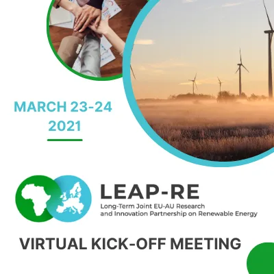 LEAP-RE Kick-Off Meeting will take place online on March 23 & 24, 2021