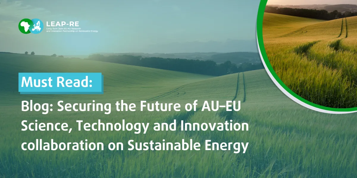 Securing the Future of AU–EU Science, Technology and Innovation collaboration on Sustainable Energy